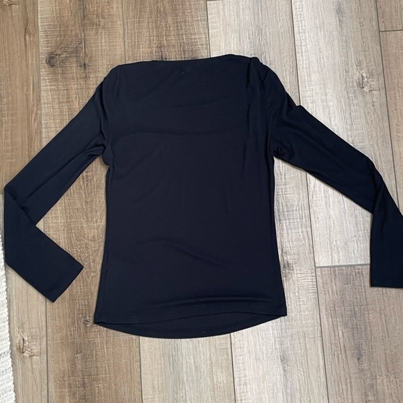 L'AGENCE Astrid Long Sleeve Square Neck Top in Black size M - EUC Ribbed - Picture 8 of 12